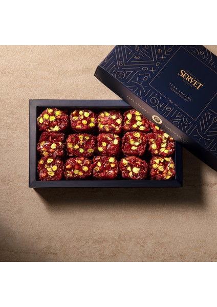 Şeker İlavesiz Narlı Antep Fıstıklı Zereşkli Lokum 500 gr