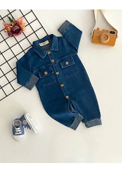 Necix's Düğmeli Bebek Kot Tulum