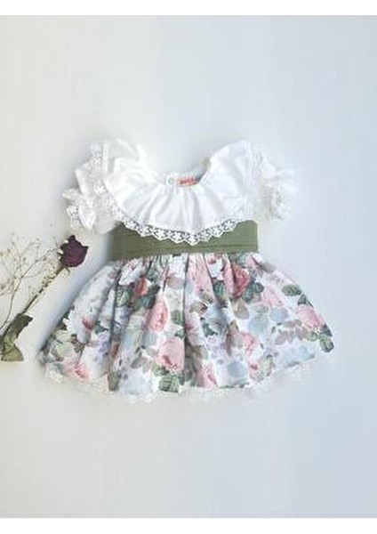 Dantel Detaylı Vintage Elbise Kız Çocuklar İçin Şık Tasarım Özel Günler