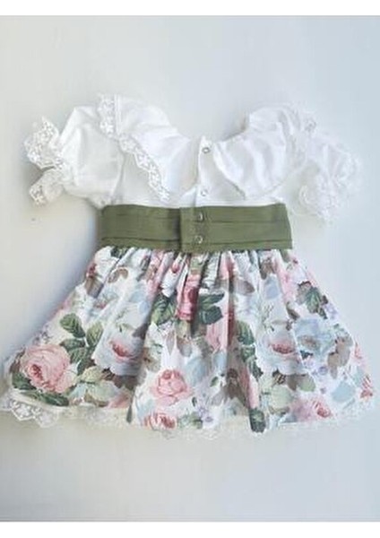 Dantel Detaylı Vintage Elbise Kız Çocuklar İçin Şık Tasarım Özel Günler