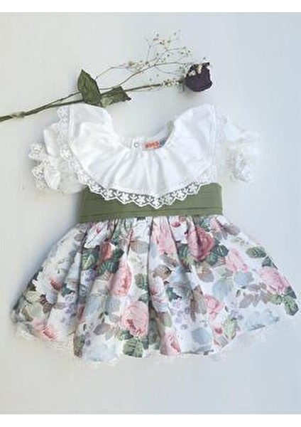 Dantel Detaylı Vintage Elbise Kız Çocuklar İçin Şık Tasarım Özel Günler