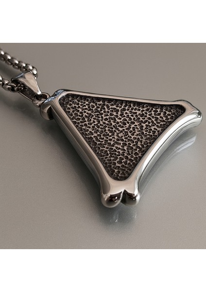 Paslanmaz Çelik Mavi Göz illuminati Üçgen Kolye