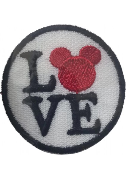 Aplike Ütü Ile Yapışan Love Pati Arma 4 cm