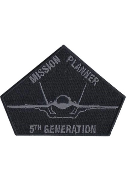 Aplike Ütü Ile Yapışan Mission Planner Siyah Arma 6 cm