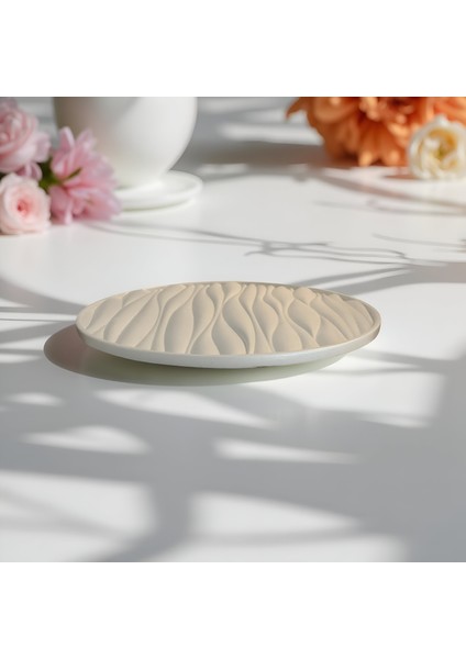 Dalga Desenli Dekoratif Yuvarlak Tabak – 30 cm modelleri