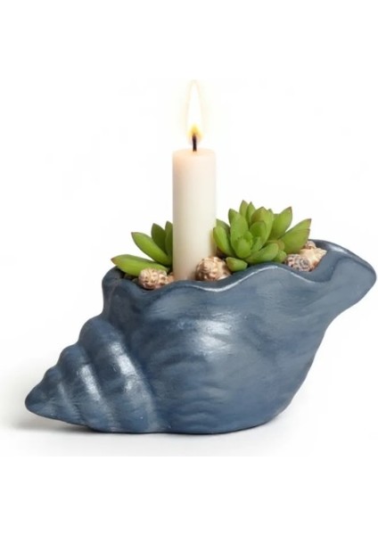 Deniz Kabuğu Metalik Mavi Biblo fırsatları