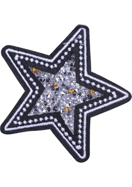 Aplike Ütü Ile Yapışan Taşlı Yıldız Arma 5 cm