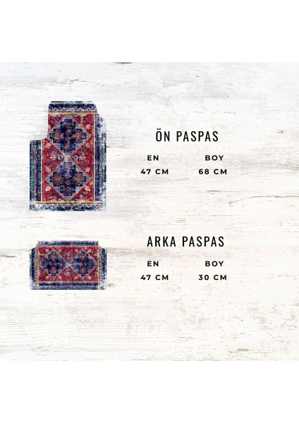 Şık ve Otantik Halı Desenli Araba Paspası – 4’lü Set fırsatları