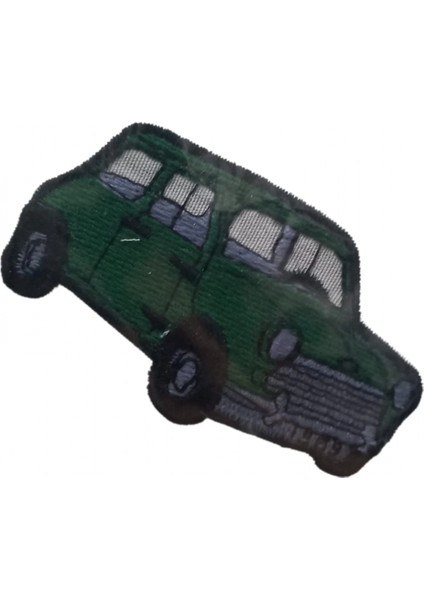 Aplike Ütü Ile Yapışan Araba Yeşil 1969 Arma 3x4 cm