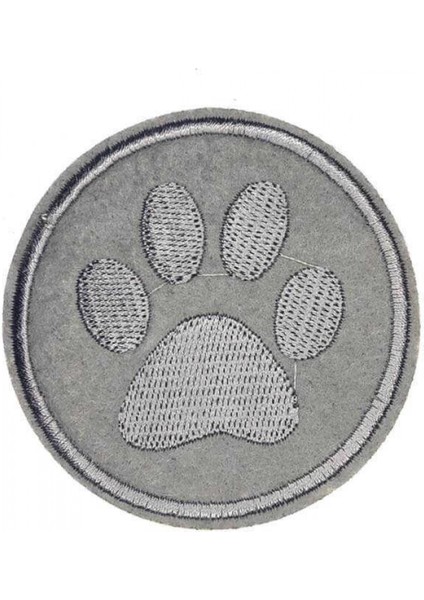 Aplike Ütü Ile Yapışan Gri Pati Arma 5 cm