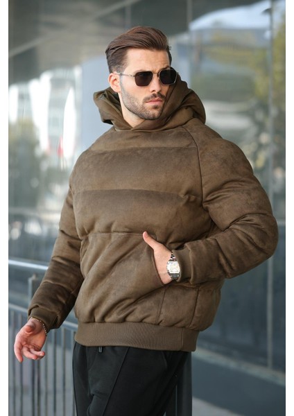 Haki Kapüşonlu Erkek Şişme Mont 7235 fiyatları