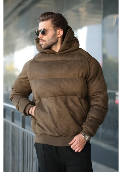 Haki Kapüşonlu Erkek Şişme Mont 7235 fırsatları