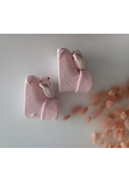 Kız Bebek Çorap Peluş Kuzu Oyuncaklı Düz Desen 0-18 Ay İçin modelleri