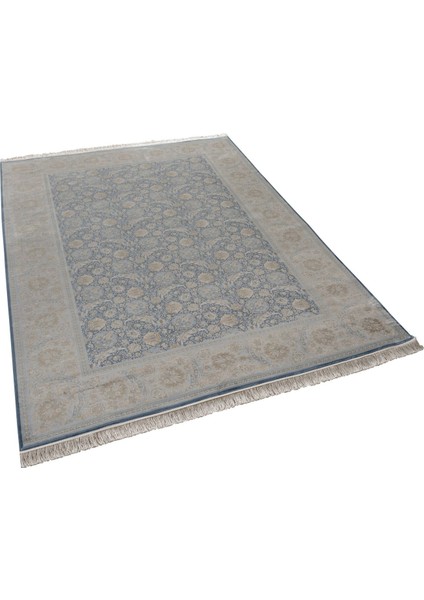 Vendome Palace 5451 Mavi Krem - Viskon Bambu Halı | Dokuma Salon Halısı modelleri