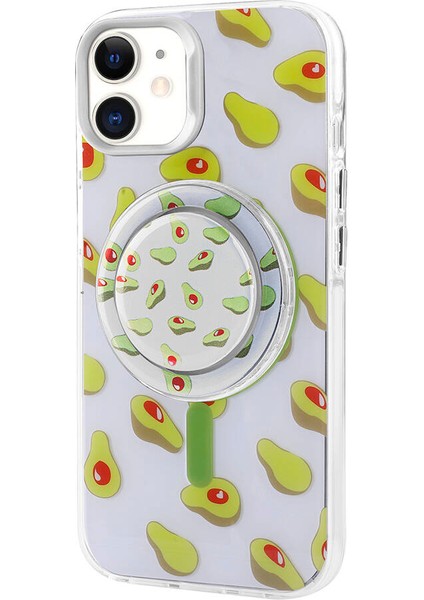 Apple iPhone 11 Kılıf Magsafe Şarj Özellikli Tak-Çıkar Pop Soketli Tygo Tiktok Kapak-Yeşil