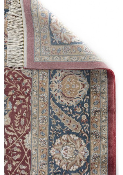 Vendome Palace 5421 Kiremit Lacivert - Viskon Bambu Halı | Dokuma Salon Halısı fırsatları