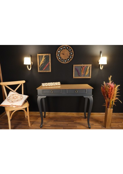 100 cm Çekmeceli Masif Antrasit Naturel Dresuar fiyatları