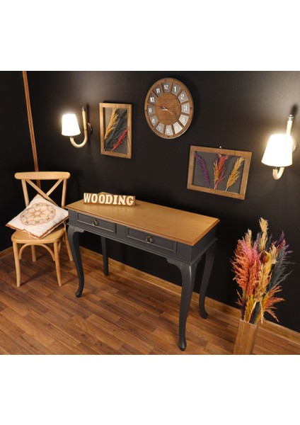 100 cm Çekmeceli Masif Antrasit Naturel Dresuar modelleri