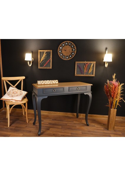 100 cm Çekmeceli Masif Antrasit Naturel Dresuar fırsatları