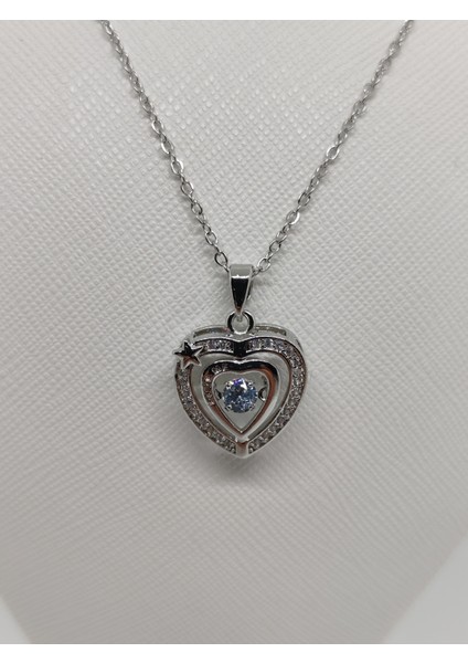 Kalp Figürlü Çelik Kolye Silver fiyatları