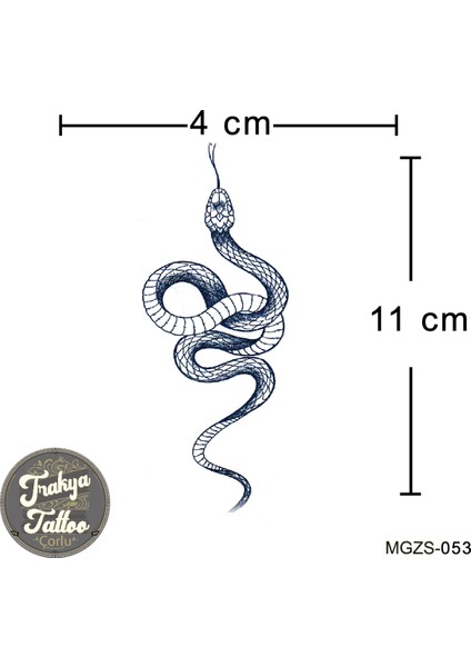 Yarı Kalıcı Dövme Yapıştırma Yılan Dövmesi MGZS-053
