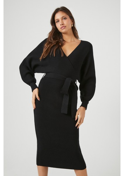 Triko Bağlamalı Midi Elbise fiyatları