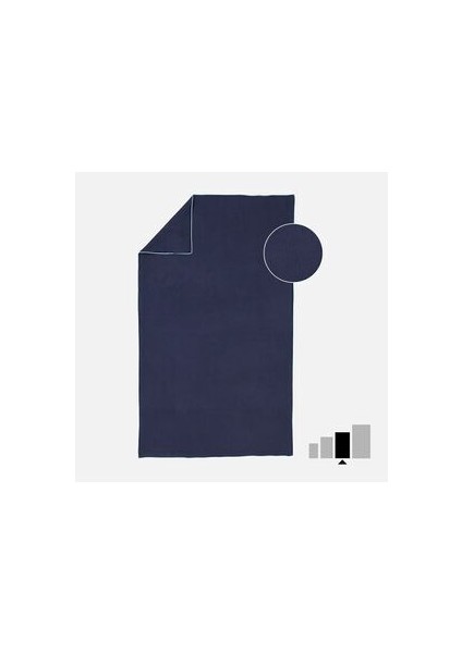 Nabaiji Fitilli Mikrofiber Havlu L Boyut 80 x 130 cm Dokuma Lacivert Renk modelleri