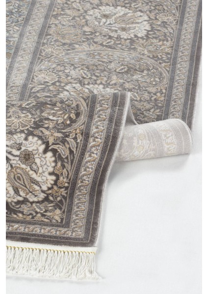 Vendome Palace 5441 Gri Krem - Viskon Bambu Halı | Dokuma Salon Halısı modelleri