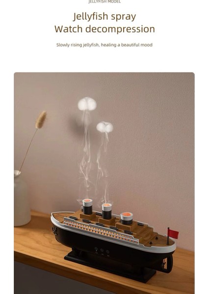 Titanic Aromaterapi Hava Nemlendirici Kuruluğu Önlemek Için Verimli Gemi Dizaynlı Difüzör fırsatları