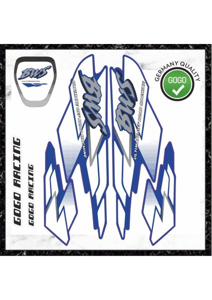 Yamaha Bws Sticker Seti Komple Yazı Gogo Mavi