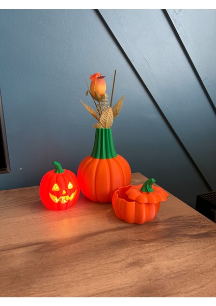 Balkabağı Vazo – Halloween Konseptli Cadılar Bayramı Ürünü | 3D Baskı fırsatları