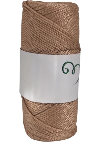 Makrome Ipi 3mm Polyester Açık Karamel