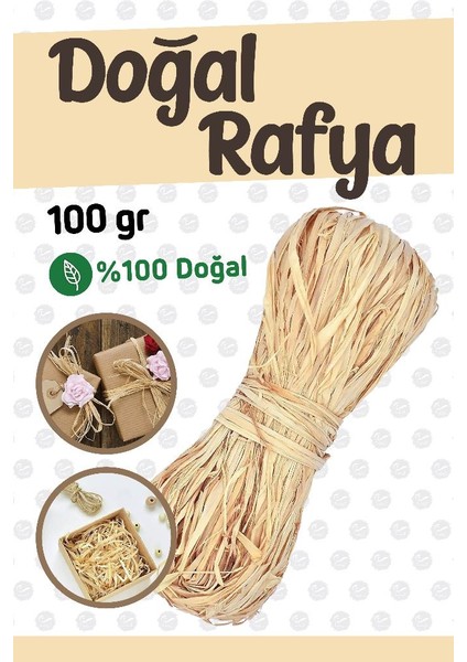 Doğal Rafya Muz Lifi Naturel Ip 100 gr Saman Ip Süsleme MALZEMESI-T1487