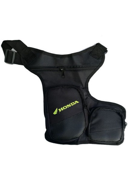 Neon Sarı 2 Cepli Reflektörlü Motosiklet Bacak Çantası