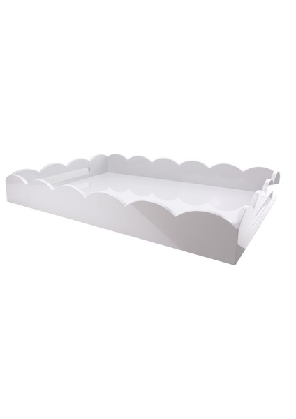 Scalloped Tray White