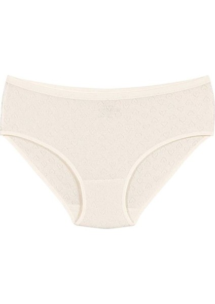 Yıldız 6'lı Kalp Desenli Ribana %100 Pamuk Yüksek Bel Bato Kadın Külot