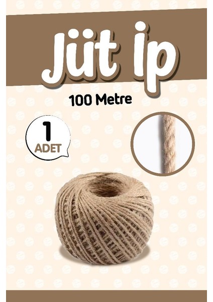 Jüt Ip Hasır Ip 100 Metre 1 Adet Hasır Ip – Örgü Ipi – Örgü IPI-T1489