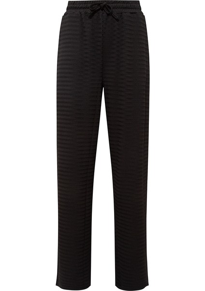 Dokulu Geniş Dökümlü Pantolon