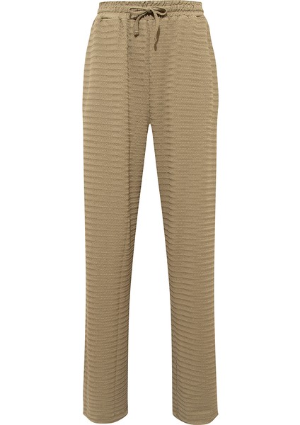 Dokulu Geniş Dökümlü Pantolon