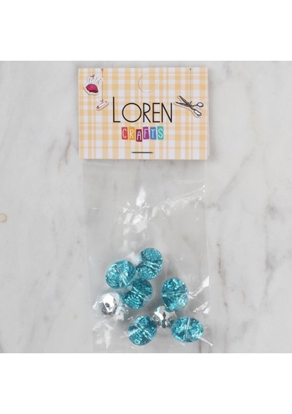 Loren Crafts Turkuaz 8 Li Düğme - 234