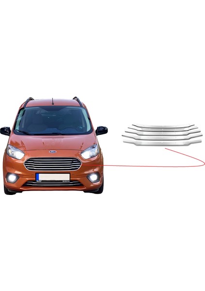 Ford Courier Krom Ön Panjur 5 Prç. 2018 ve Üzeri