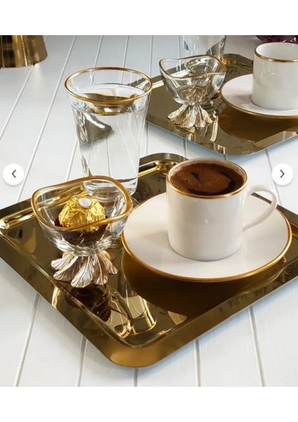 Fine Living Mocha Tepsili 10 Parça 2 Kişilik Special Set- Lokumluklu -Kadehli modelleri