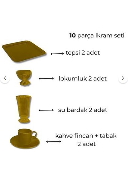 Fine Living Mocha Tepsili 10 Parça 2 Kişilik Special Set- Lokumluklu -Kadehli fırsatları