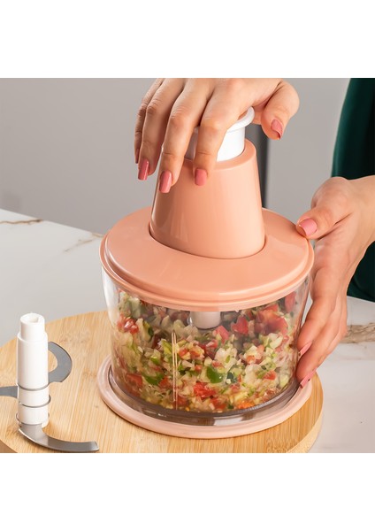 232-1 Basmalı Pratik El Rondosu 3 Bıçaklı Blender Doğrayıcı 1000ML Pembe fiyatları