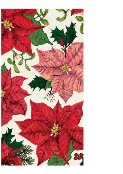 Poinsettia Guest Napkin - Pack Of 16