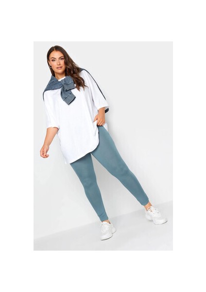 Büyük Beden Vücudu Saran Likralı Streç Tayt 143596