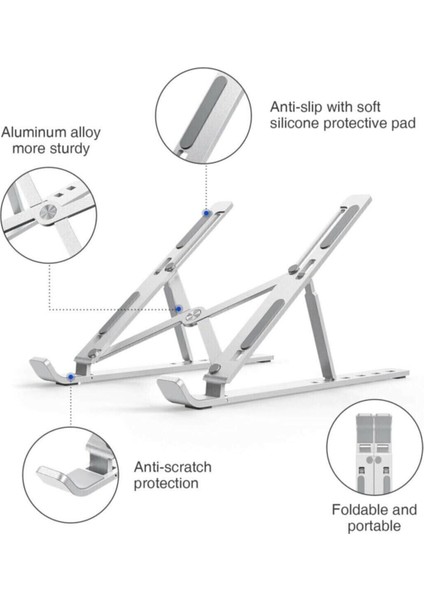 Aleminyum Gri Renk Ayarlı Laptop Macbook Notebook Güncel fırsatları