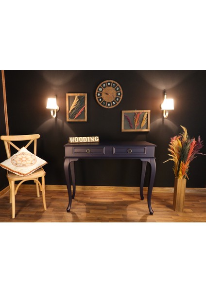 100 cm Çekmeceli Masif Lacivert Dresuar