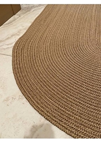 Oval Jüt Yuvarlak Hasır Görünümlü Klasik Halı Kilim modelleri