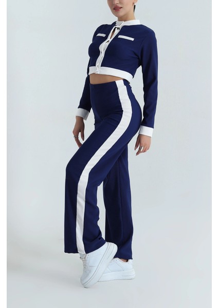 Düğmeli Likralı Ottoman Kadın Ikili Takım modelleri